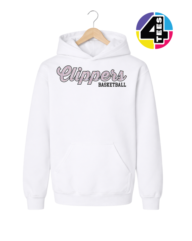 Clippers Spangle Basketball Youth Hoodie
