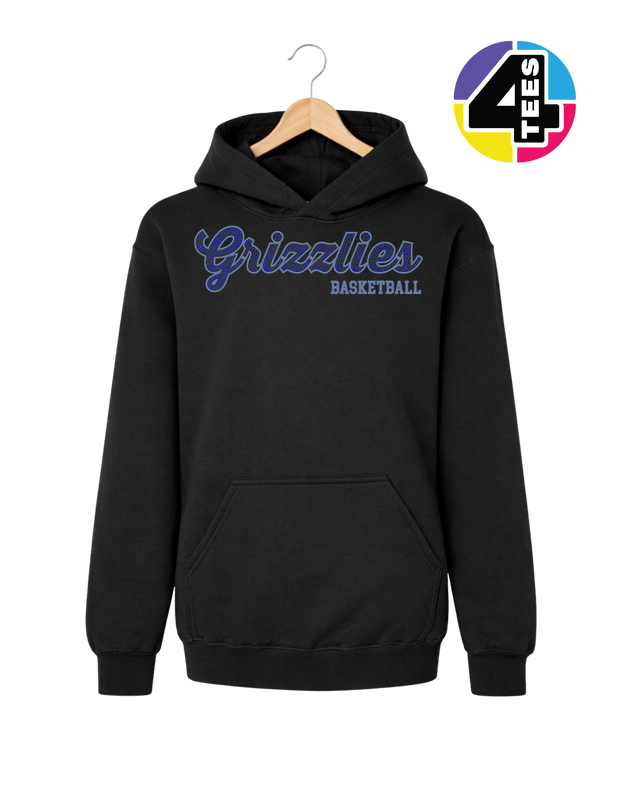 Grizzlies Spangle Basketball Youth Hoodie