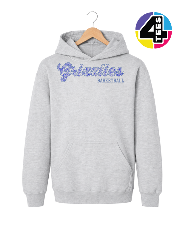 Grizzlies Spangle Basketball Youth Hoodie