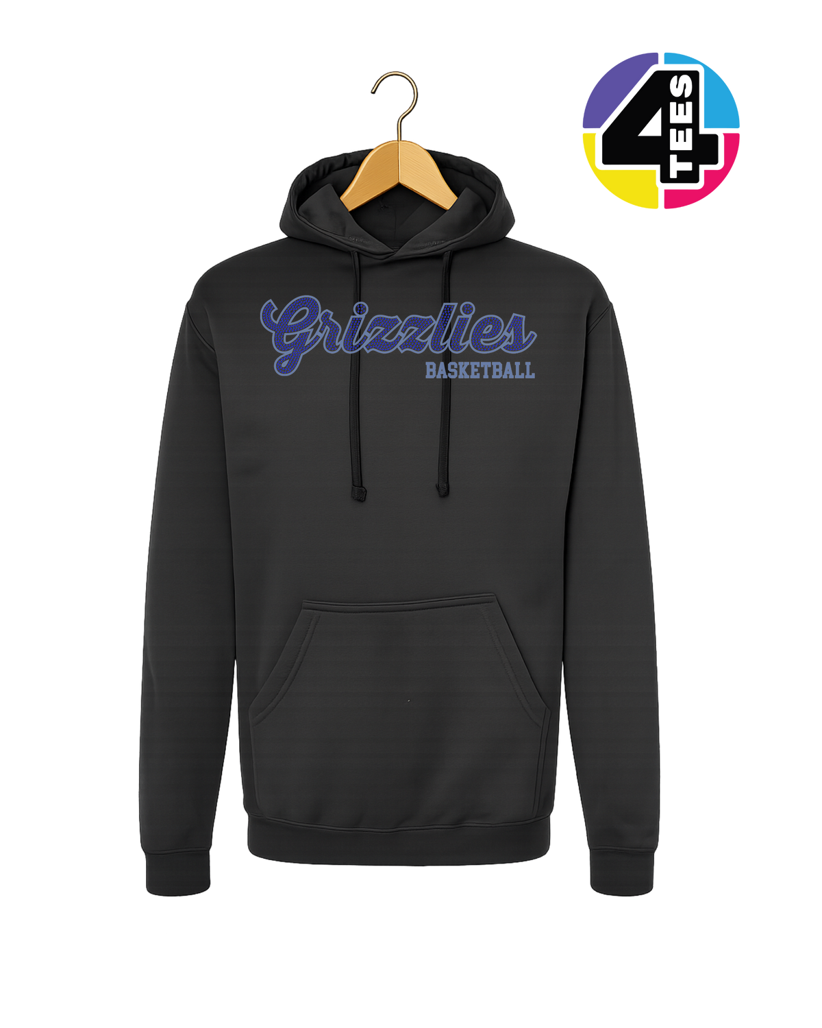 Grizzlies Spangle Basketball Hoodie