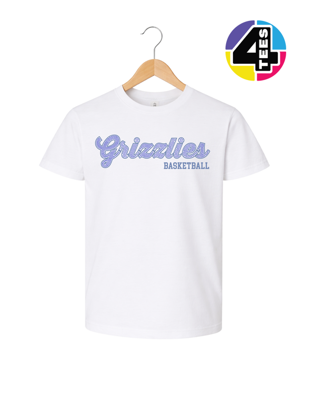 Grizzlies Spangle Basketball Youth Tee