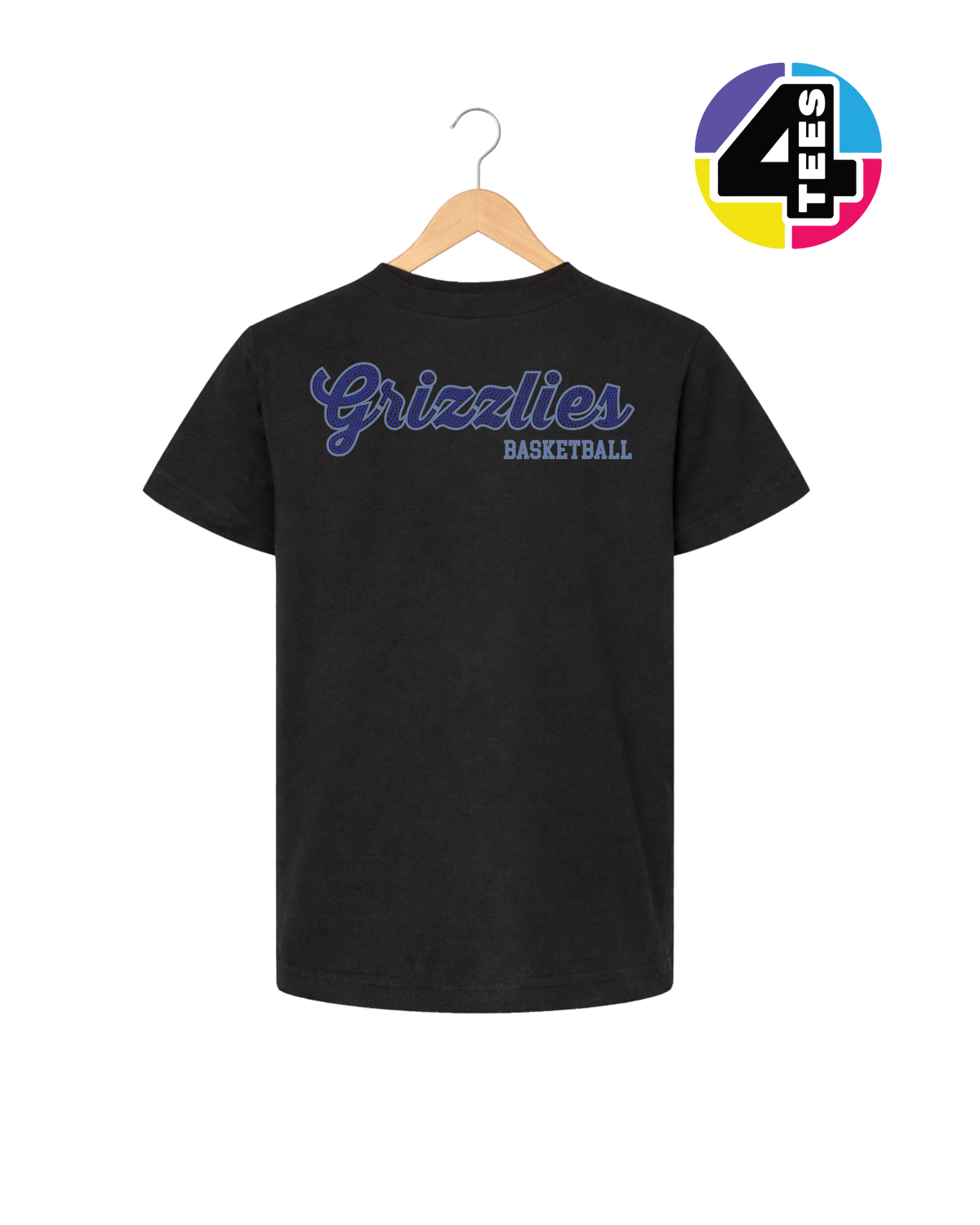 Grizzlies Spangle Basketball Youth Tee