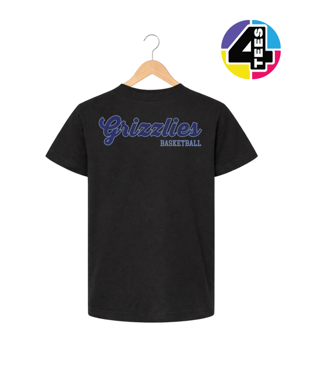 Grizzlies Spangle Basketball Youth Tee