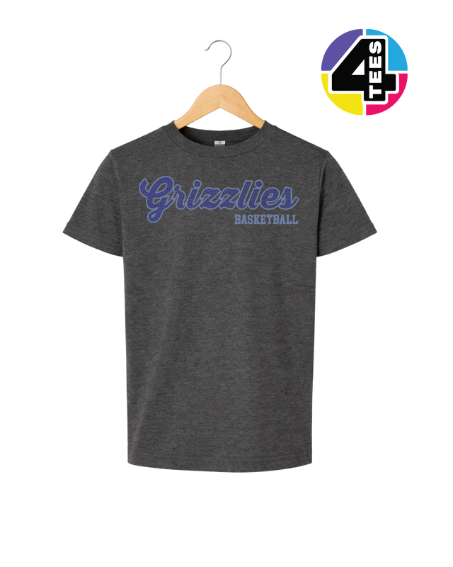 Grizzlies Spangle Basketball Youth Tee