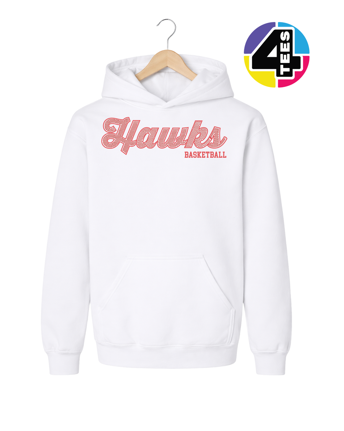 Hawks Spangle Basketball Youth Hoodie