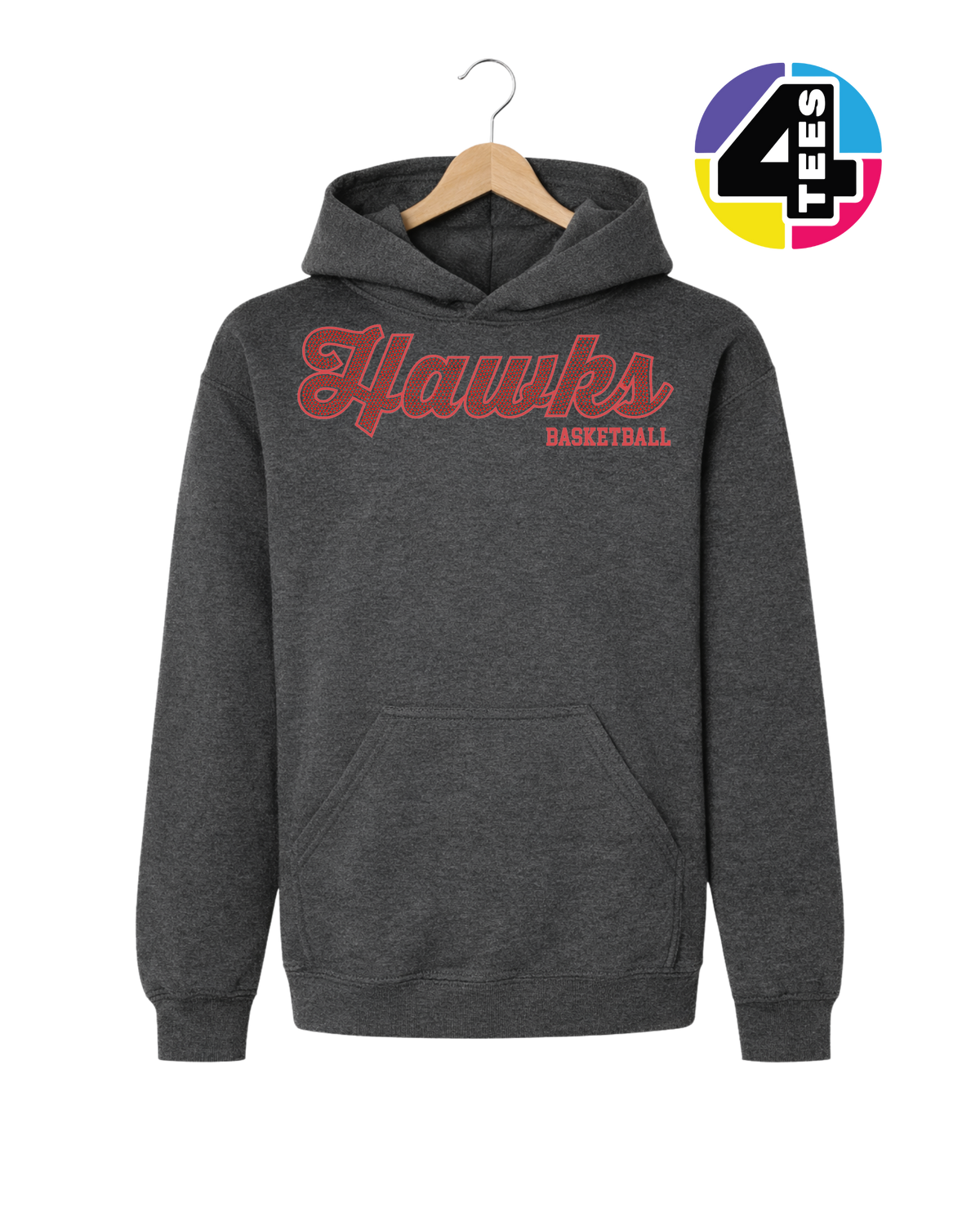 Hawks Spangle Basketball Youth Hoodie
