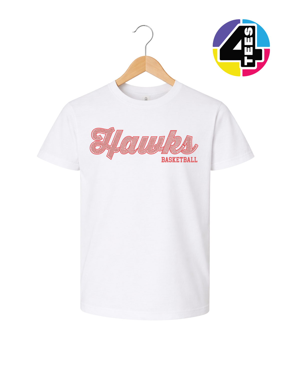 Hawks Spangle Basketball Youth Tee