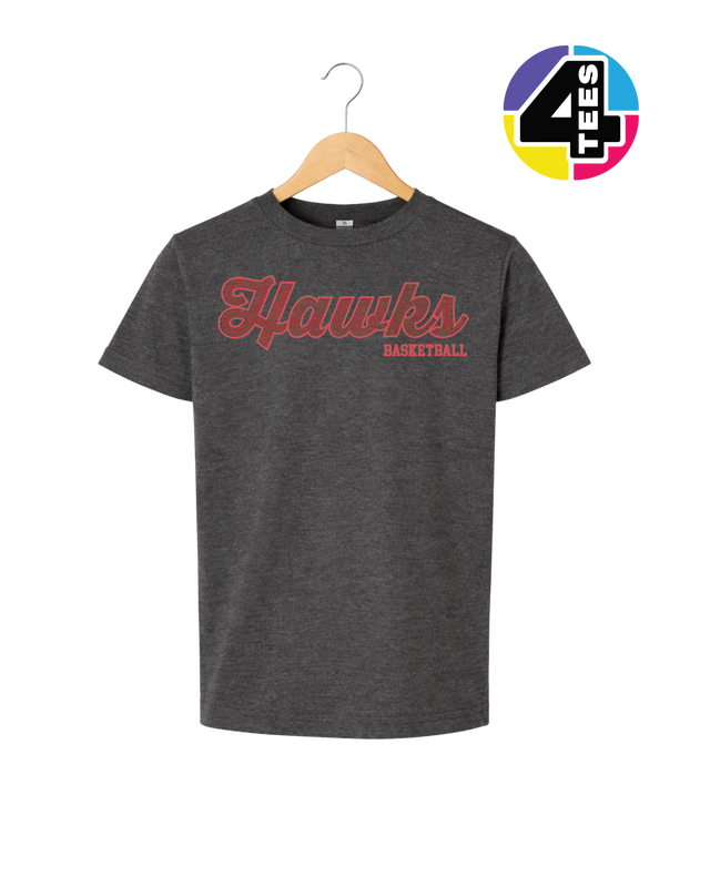 Hawks Spangle Basketball Youth Tee
