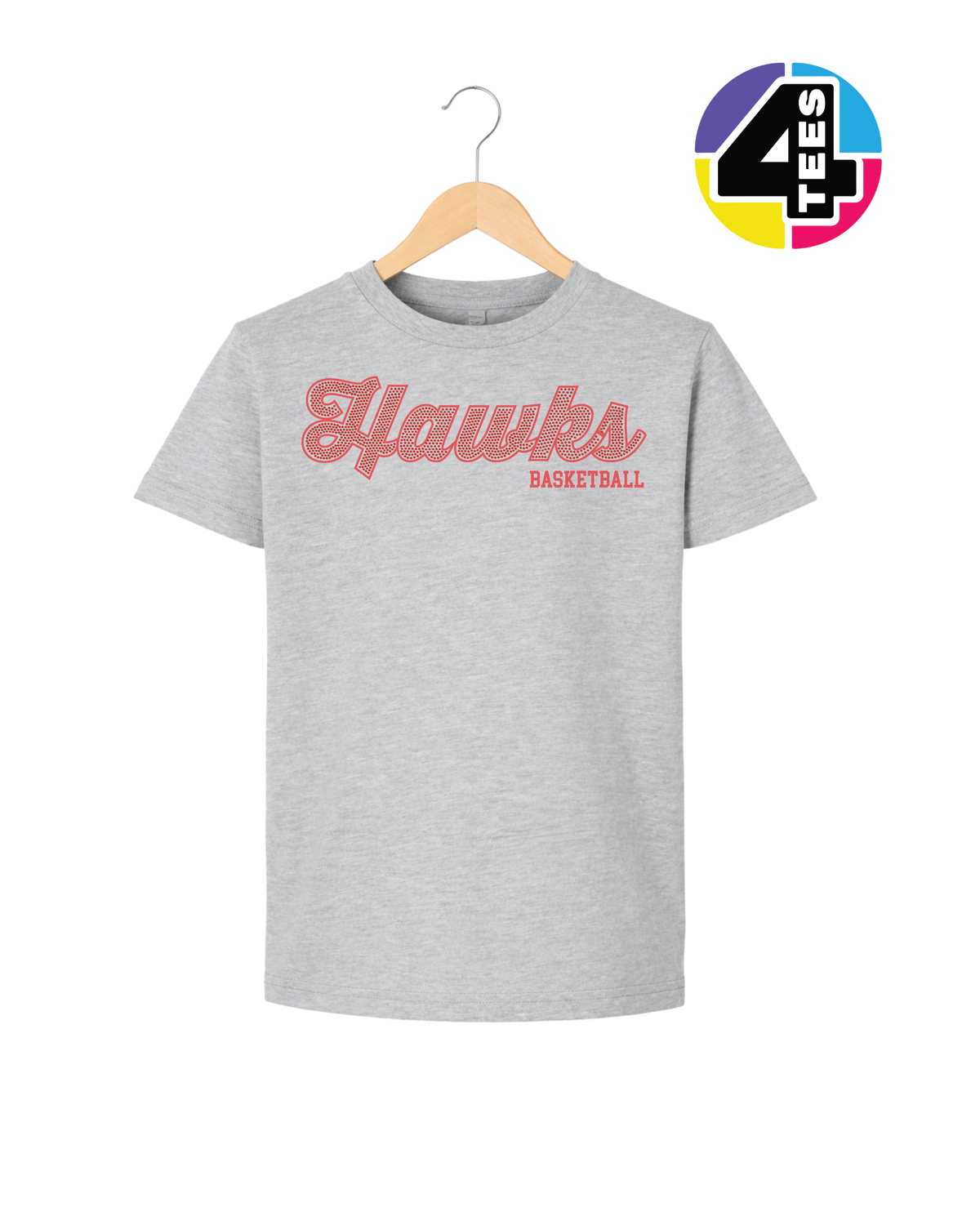 Hawks Spangle Basketball Youth Tee
