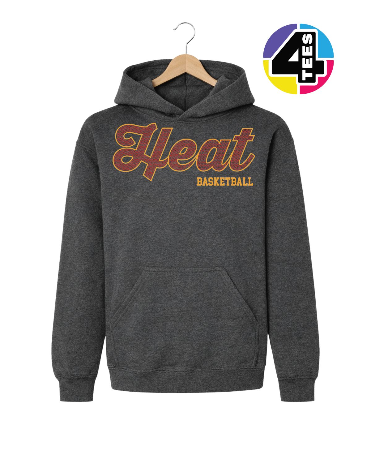 Heat Spangle Basketball Youth Hoodie