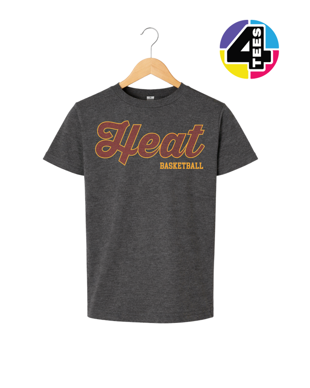 Heat Spangle Basketball Youth Tee