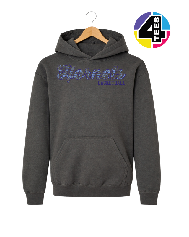 Hornets Spangle Basketball Youth Hoodie