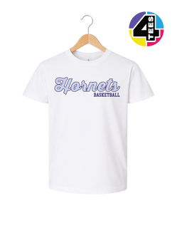 Hornets Spangle Basketball Youth Tee