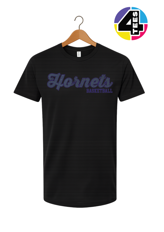 Hornets Spangle Basketball Tee