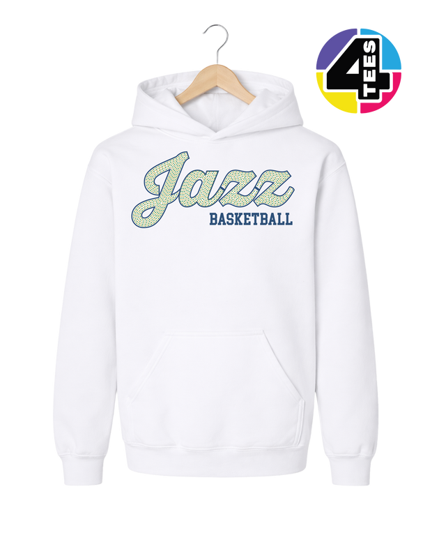 Jazz Spangle Basketball Youth Hoodie
