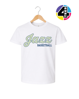 Jazz Spangle Basketball Youth Tee