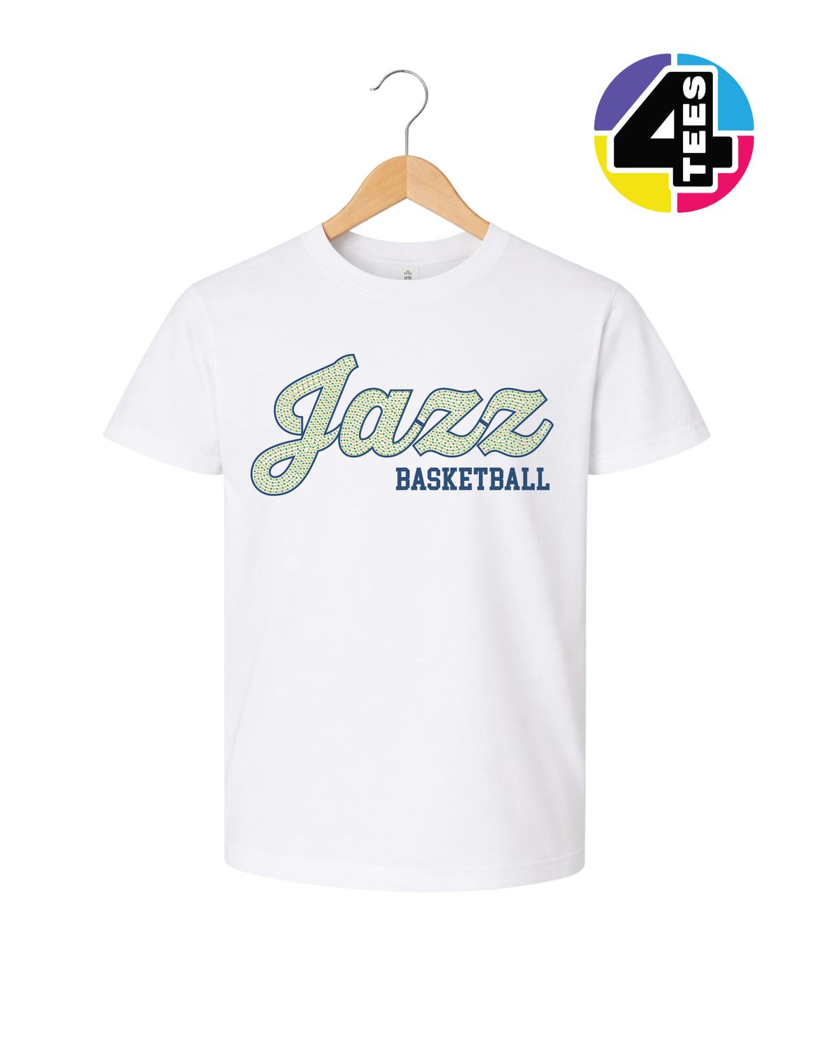 Jazz Spangle Basketball Youth Tee