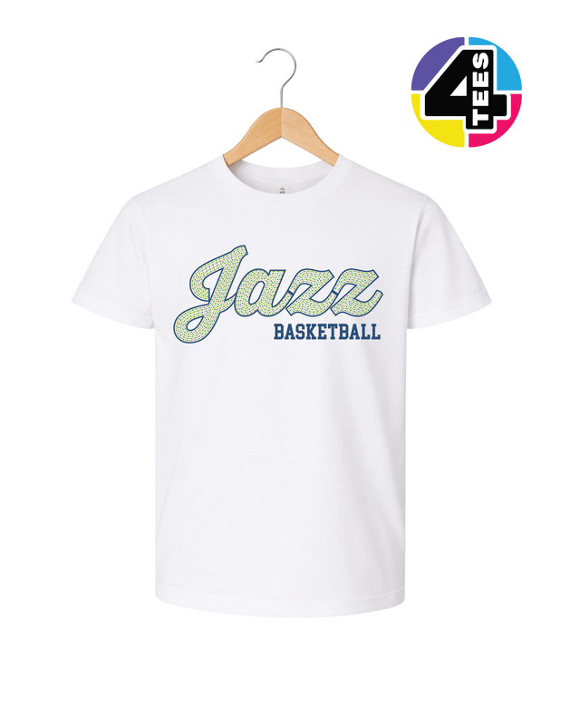 Jazz Spangle Basketball Youth Tee