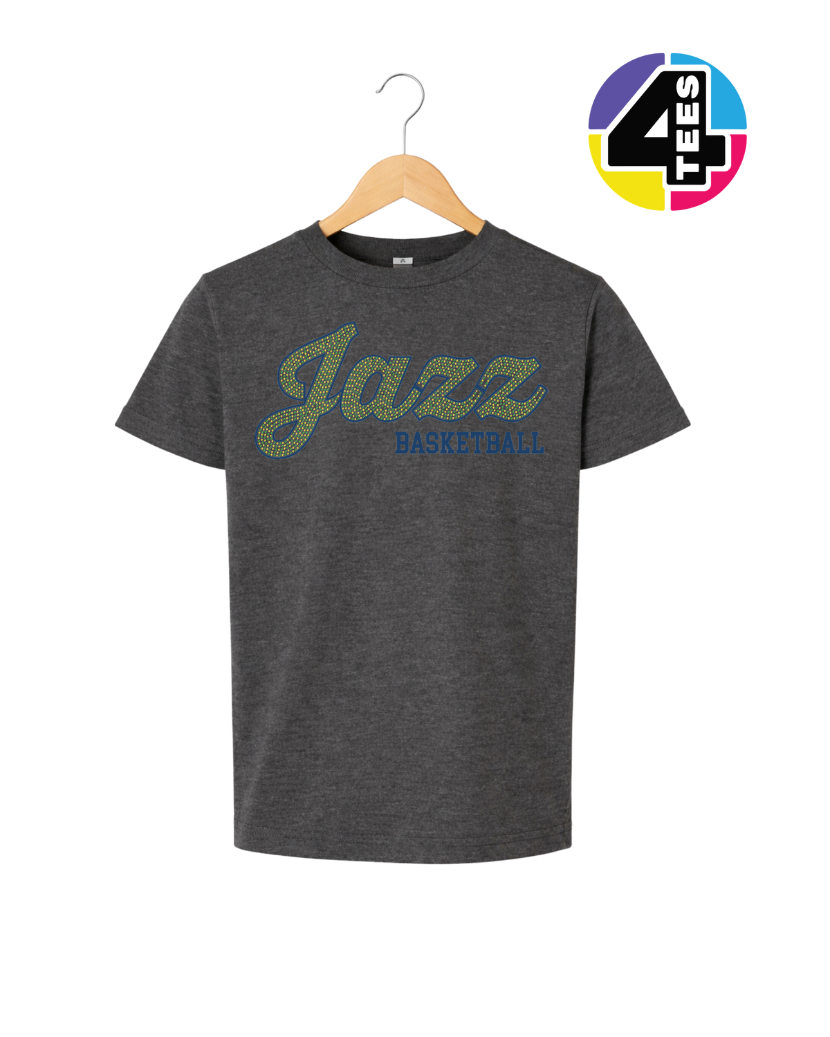 Jazz Spangle Basketball Youth Tee