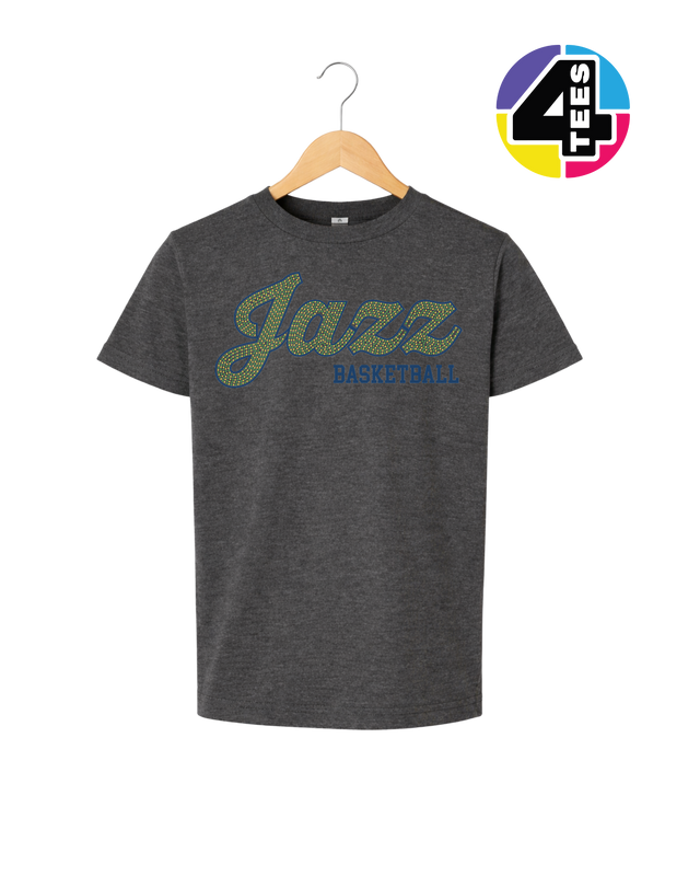 Jazz Spangle Basketball Youth Tee