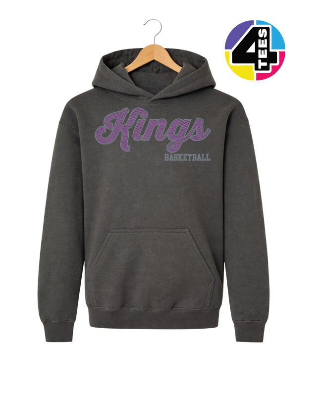 Kings Spangle Basketball Youth Hoodie