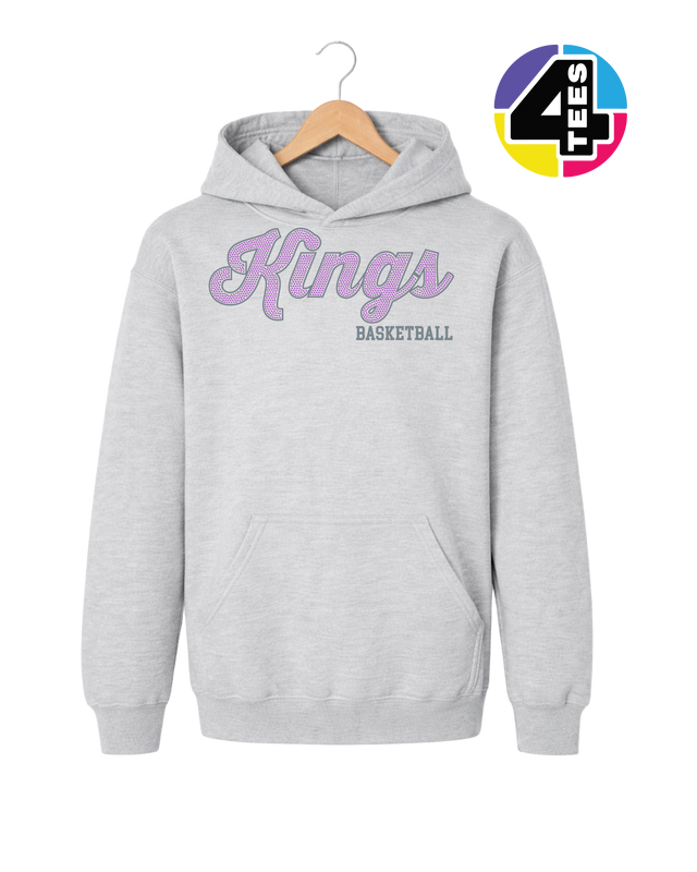 Kings Spangle Basketball Youth Hoodie