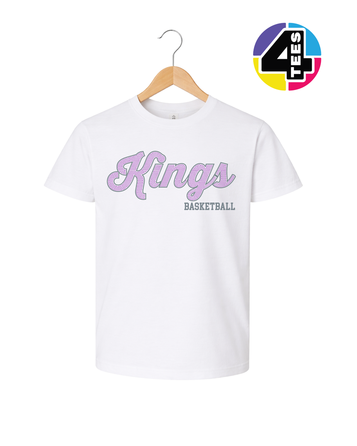 Kings Spangle Basketball Youth Tee