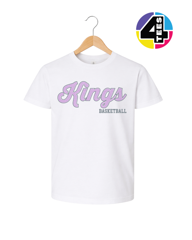 Kings Spangle Basketball Youth Tee