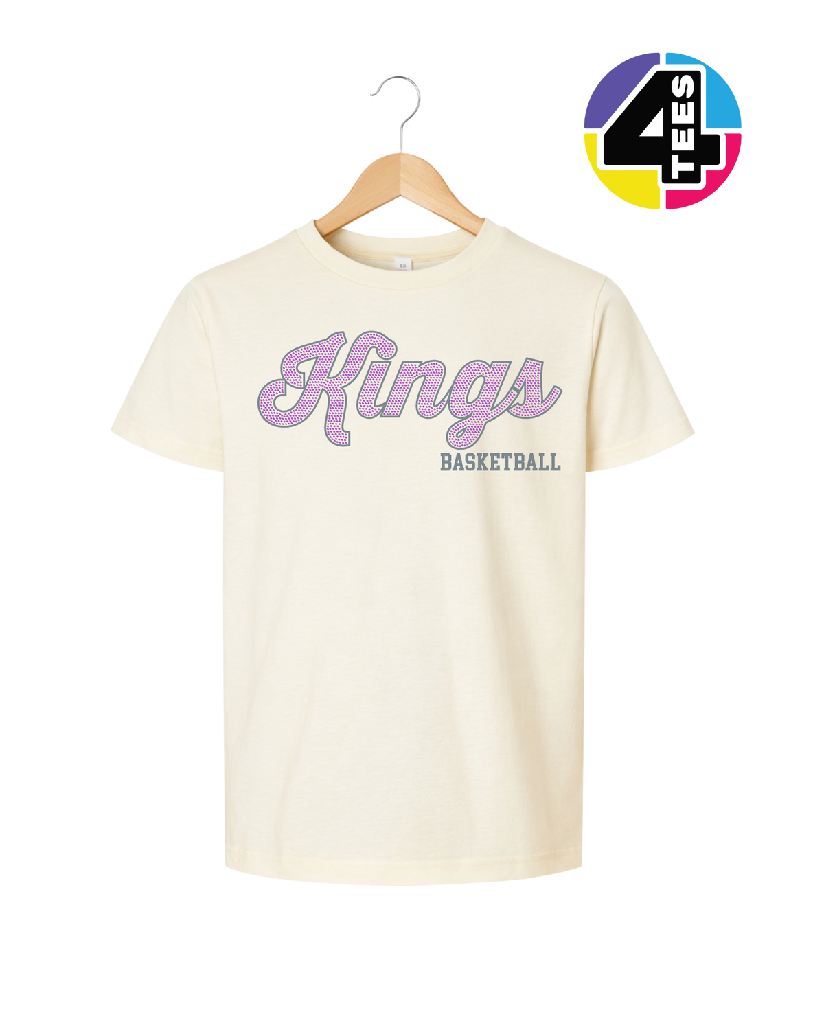 Kings Spangle Basketball Youth Tee