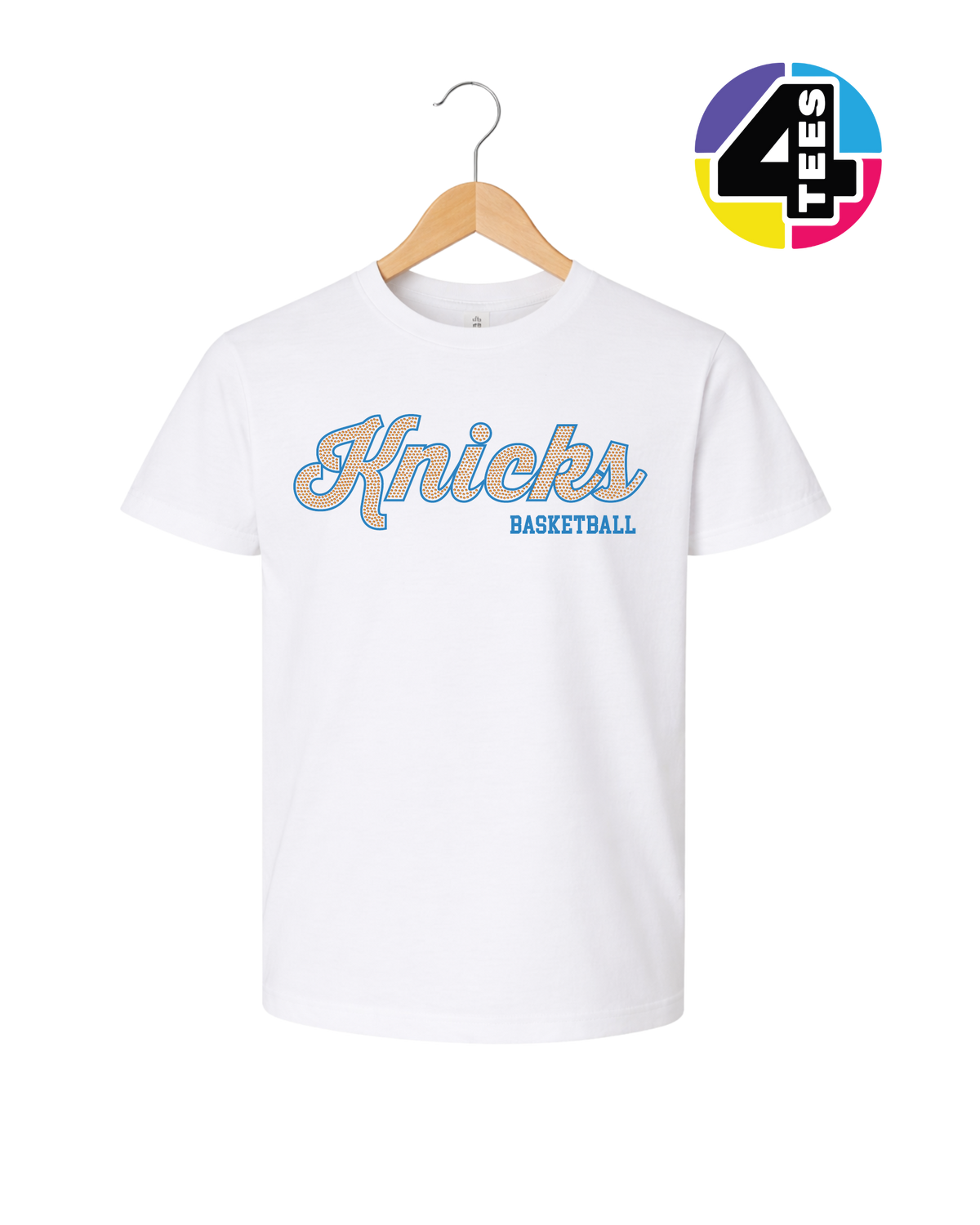 Knicks Spangle Basketball Youth Tee
