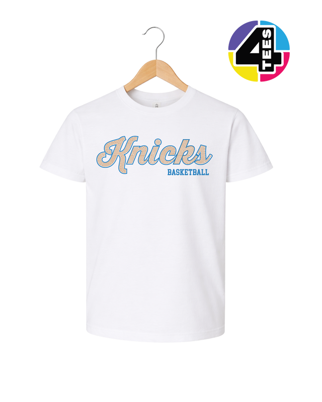 Knicks Spangle Basketball Youth Tee