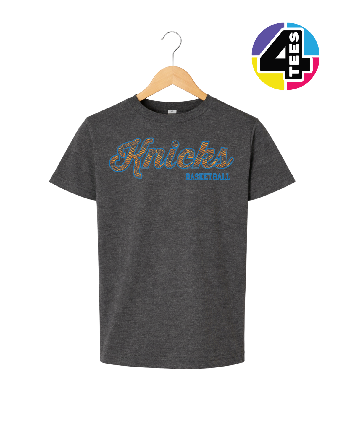 Knicks Spangle Basketball Youth Tee