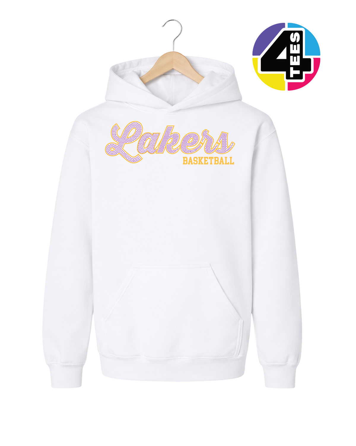 Lakers Spangle Basketball Youth Hoodie