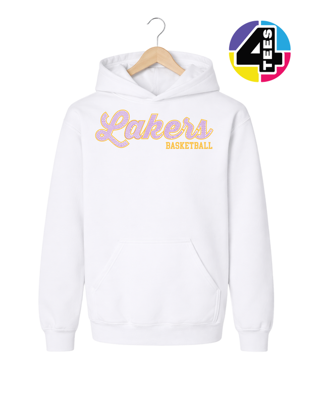 Lakers Spangle Basketball Youth Hoodie