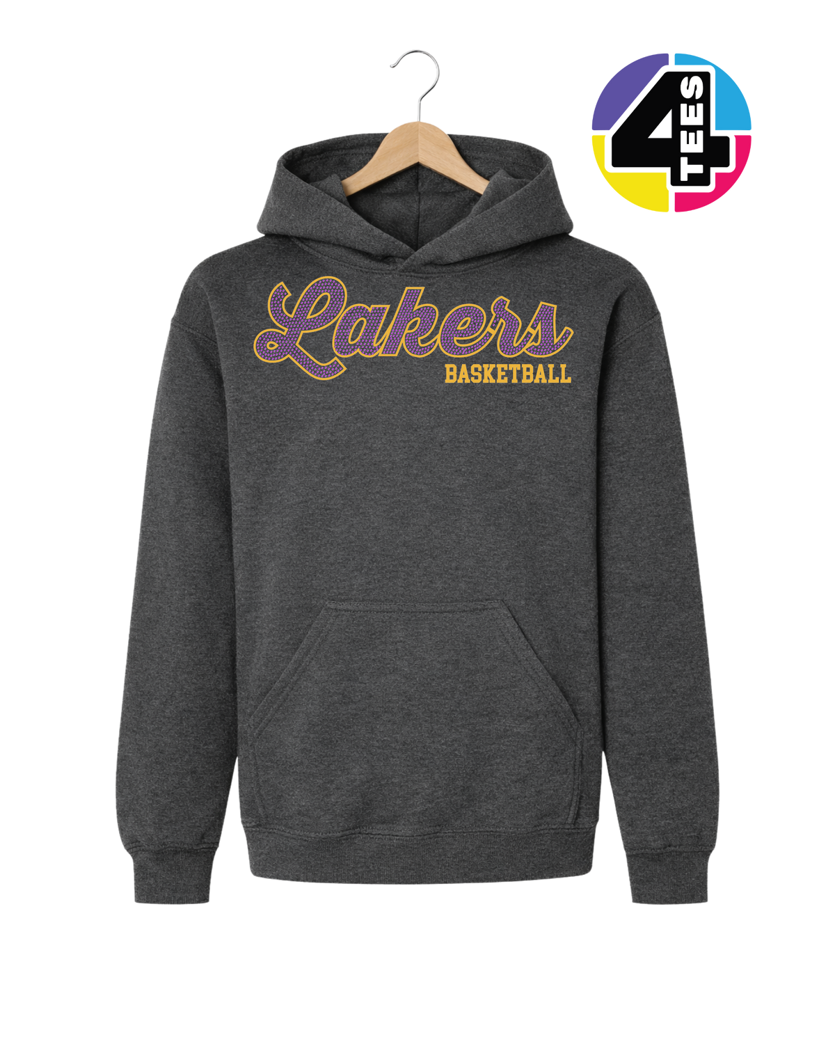 Lakers Spangle Basketball Youth Hoodie