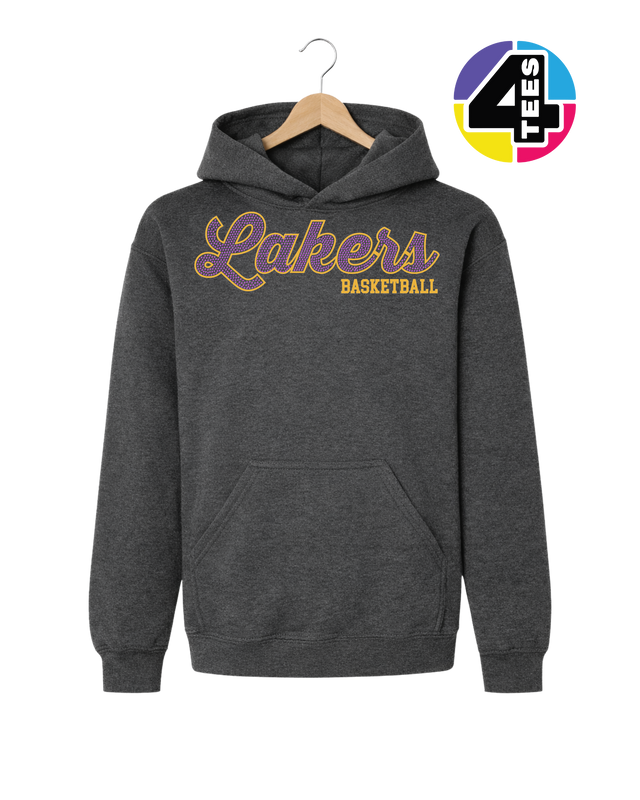 Lakers Spangle Basketball Youth Hoodie