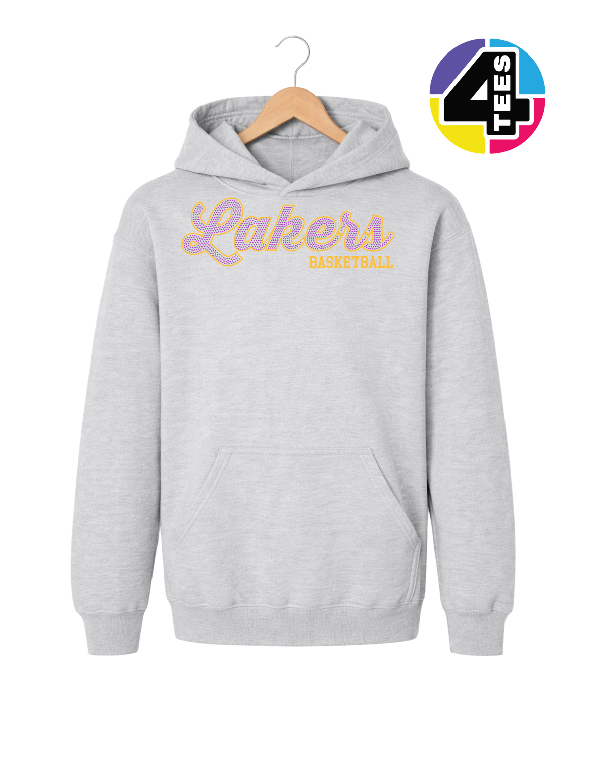 Lakers Spangle Basketball Youth Hoodie