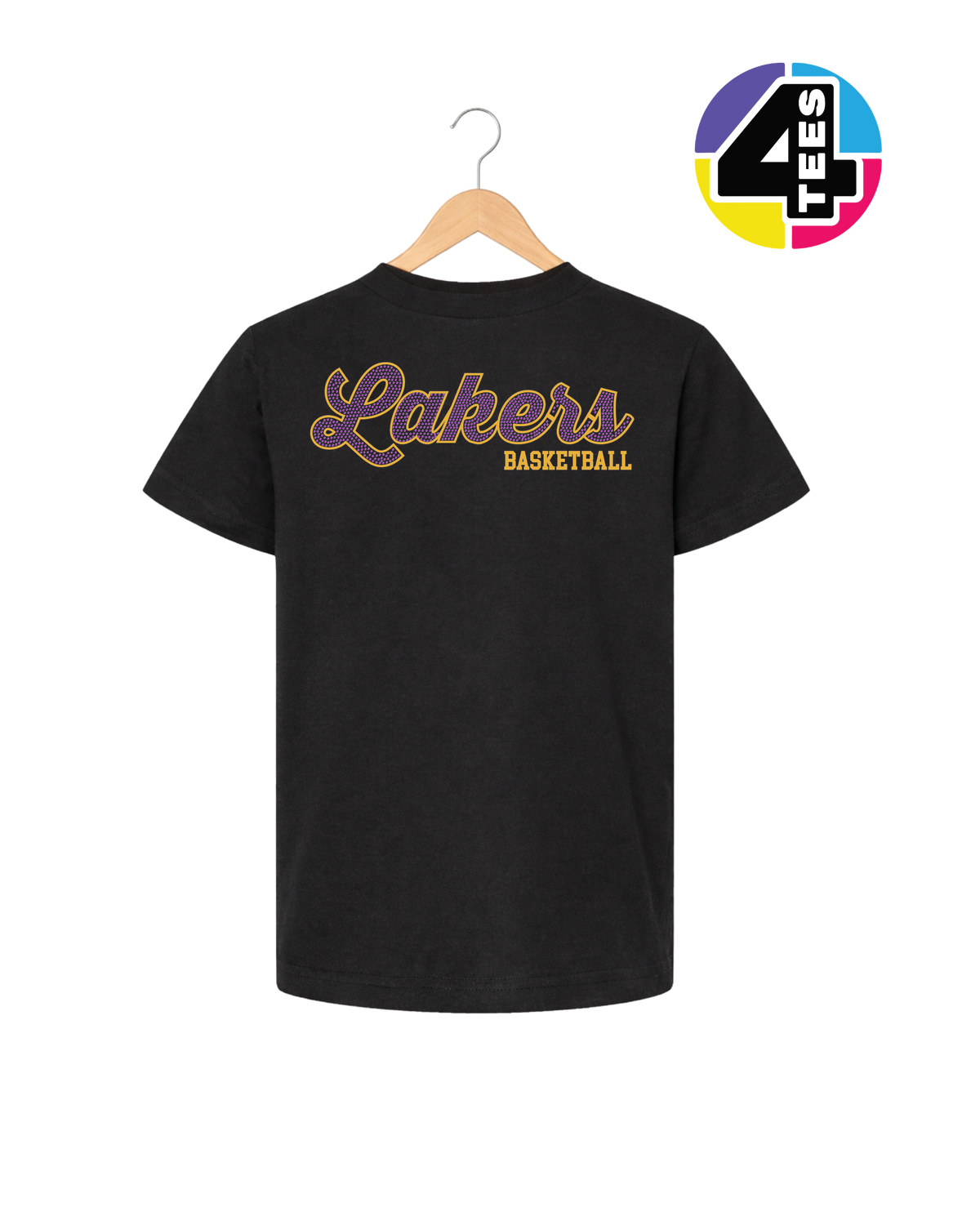 Lakers Spangle Basketball Youth Tee