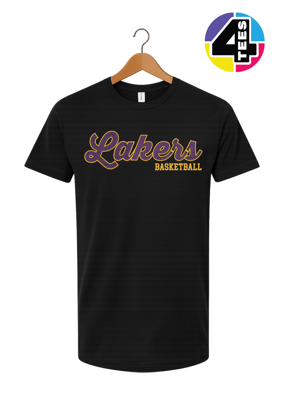 Lakers Spangle Basketball Tee