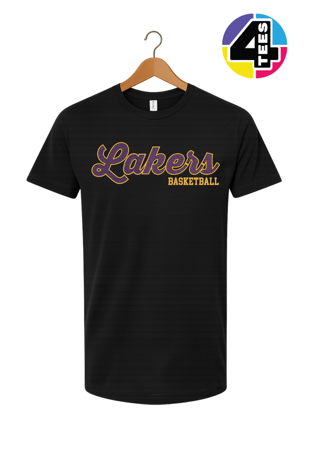 Lakers Spangle Basketball Tee