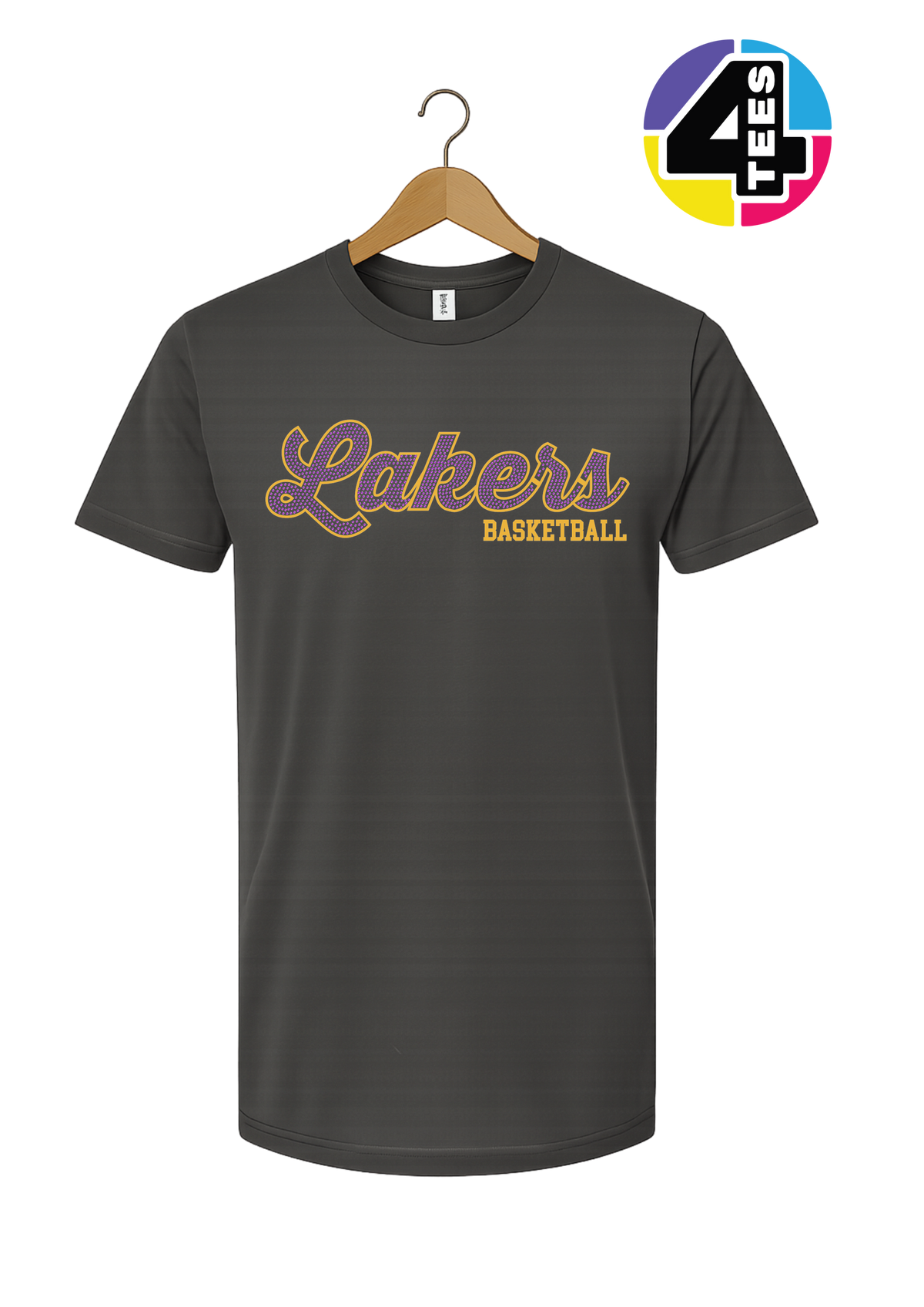 Lakers Spangle Basketball Tee