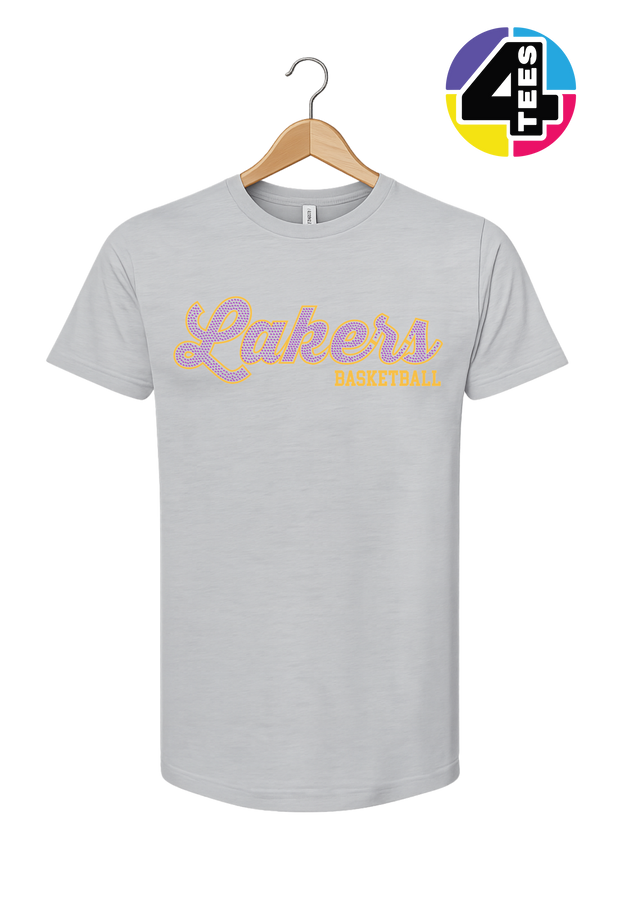 Lakers Spangle Basketball Tee