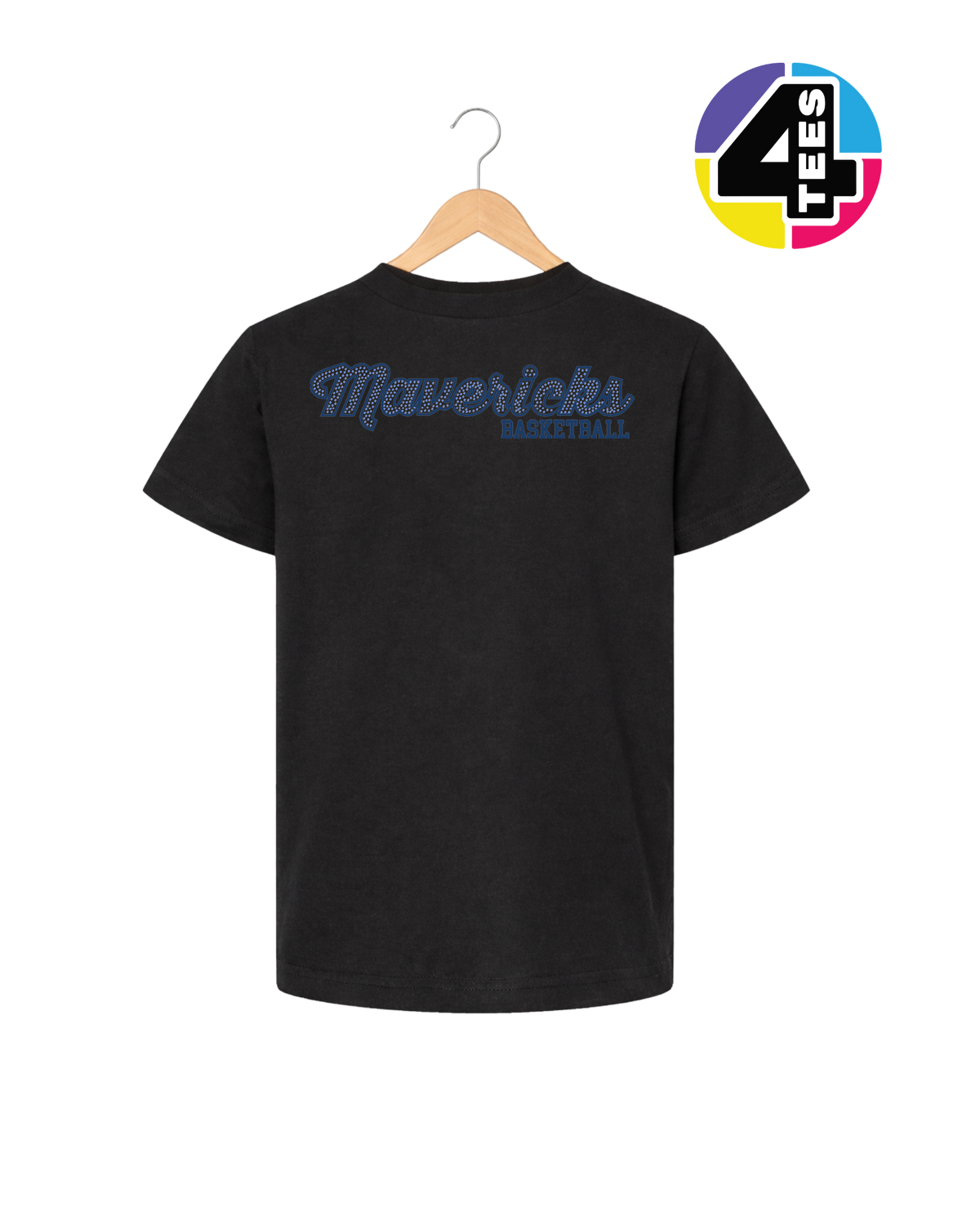 Mavericks Spangle Basketball Youth Tee