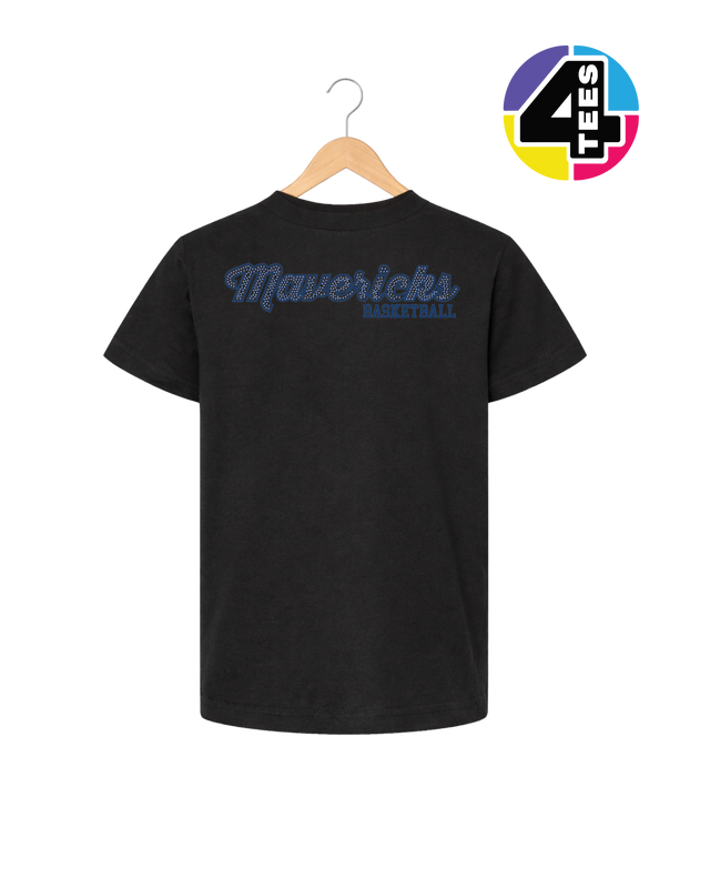 Mavericks Spangle Basketball Youth Tee