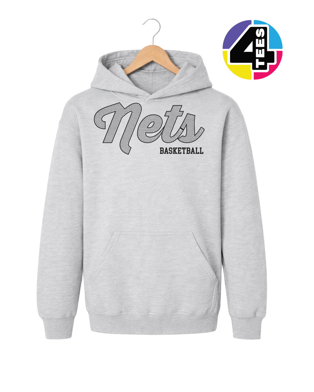 Nets Spangle Basketball Youth Hoodie