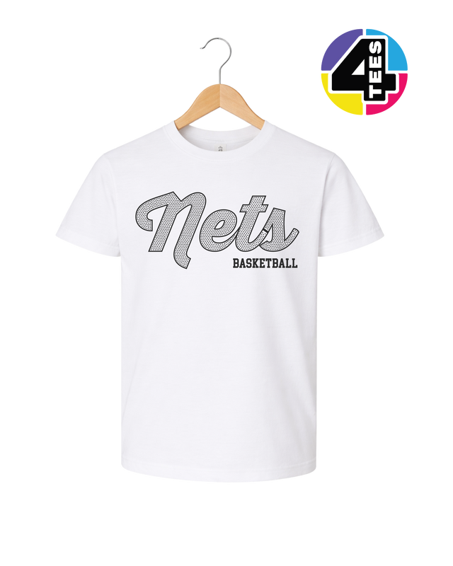 Nets Spangle Basketball Youth Tee