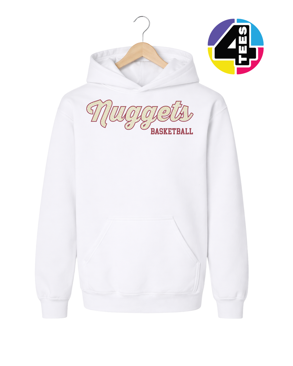 Nuggets Spangle Basketball Youth Hoodie