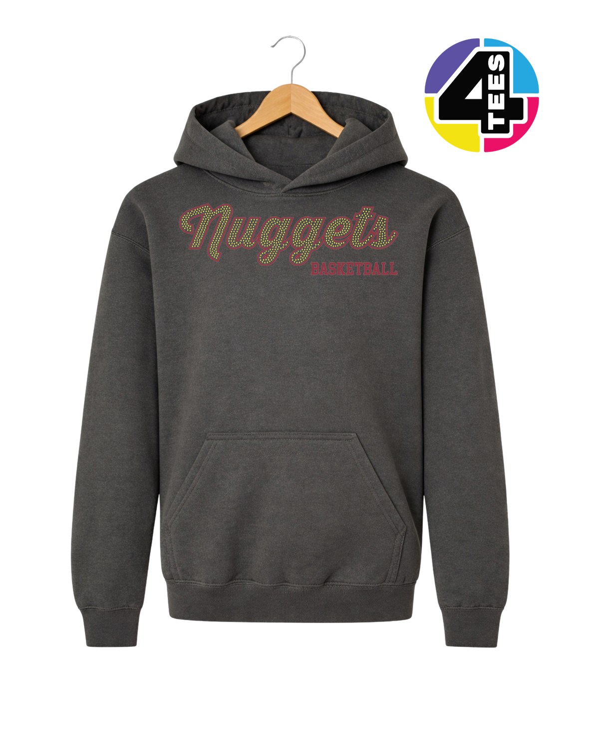 Nuggets Spangle Basketball Youth Hoodie