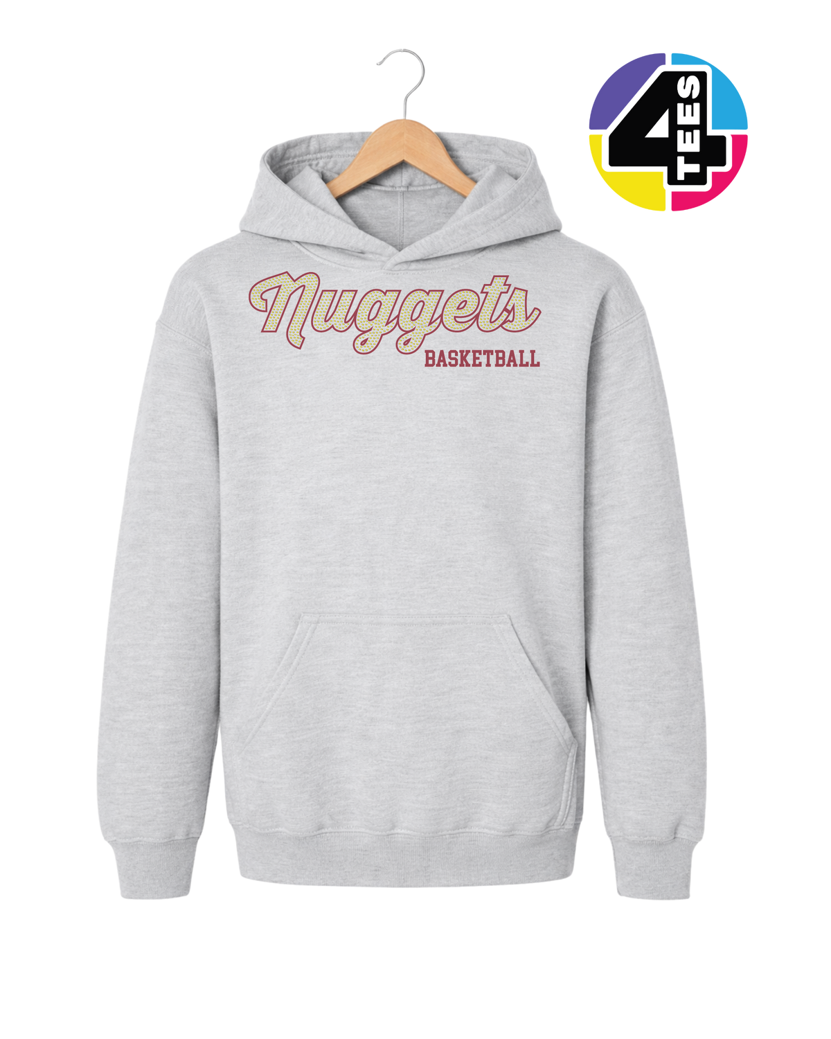 Nuggets Spangle Basketball Youth Hoodie