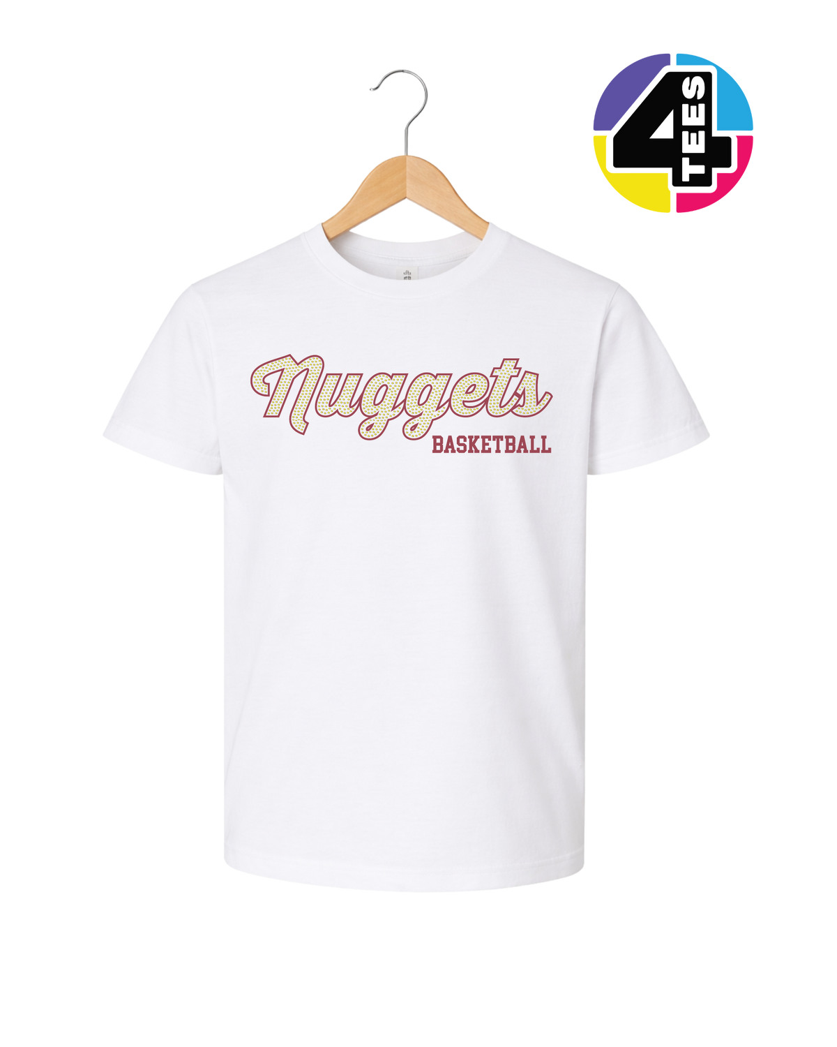 Nuggets Spangle Basketball Youth Tee